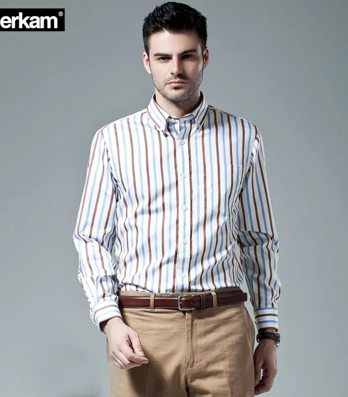 Berkam Striped Oxford Shirt – Smart Casual Essential