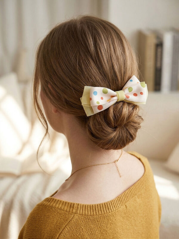 Pastel Dot Ribbon Bow