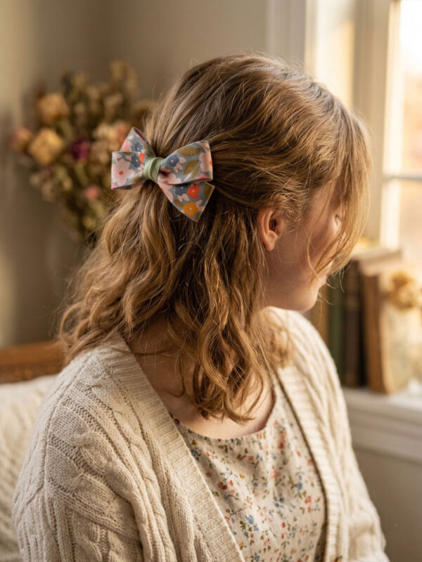 Meadow Floral Print Bow