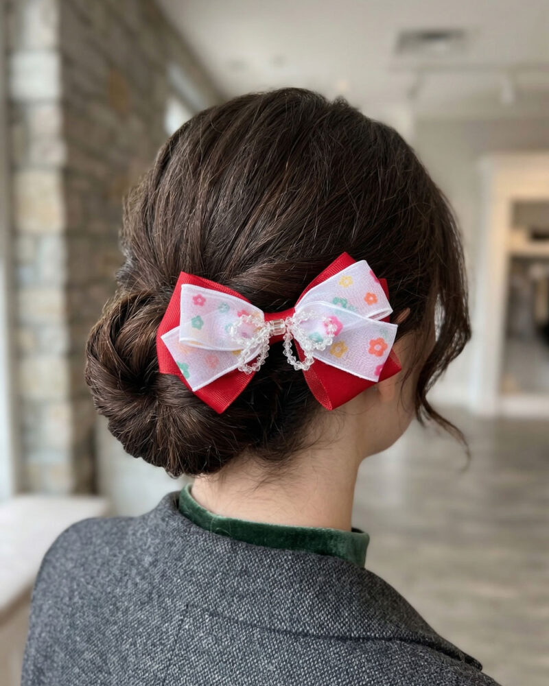 Floral Crystal Butterfly Bow